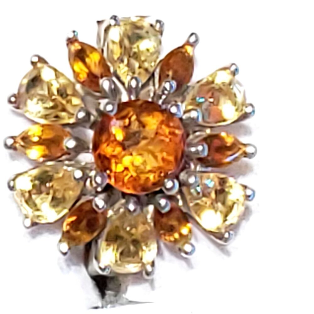 Vintage Sterling & genuine Citrine